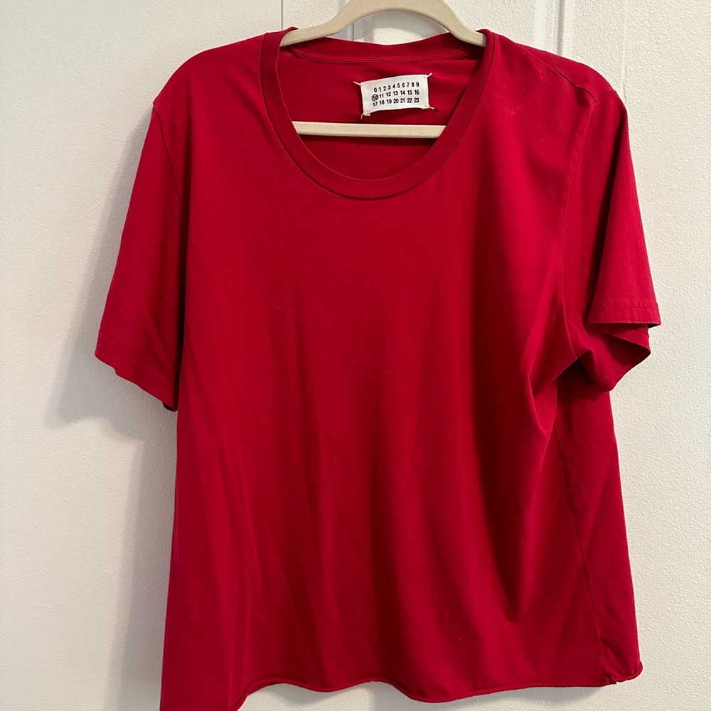 Maison Margiela Red Cotton Tshirt